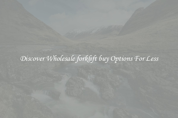 Discover Wholesale forklift buy Options For Less