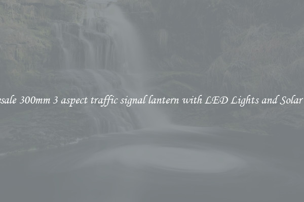 Wholesale 300mm 3 aspect traffic signal lantern with LED Lights and Solar Panels