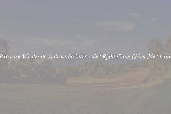 Purchase Wholesale 1hdt turbo intercooler Right From China Merchants