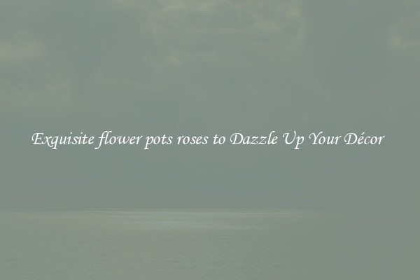 Exquisite flower pots roses to Dazzle Up Your Décor  