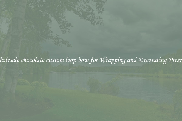 Wholesale chocolate custom loop bow for Wrapping and Decorating Presents