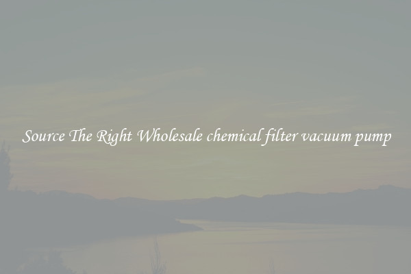 Source The Right Wholesale chemical filter vacuum pump