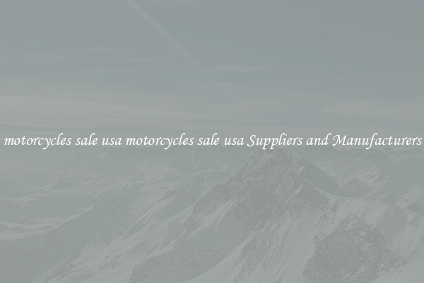motorcycles sale usa motorcycles sale usa Suppliers and Manufacturers
