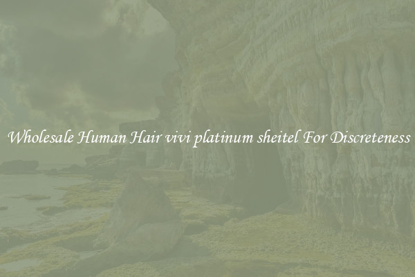 Wholesale Human Hair vivi platinum sheitel For Discreteness