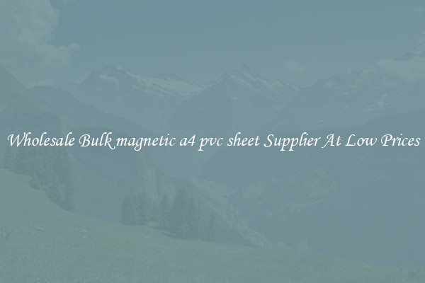Wholesale Bulk magnetic a4 pvc sheet Supplier At Low Prices