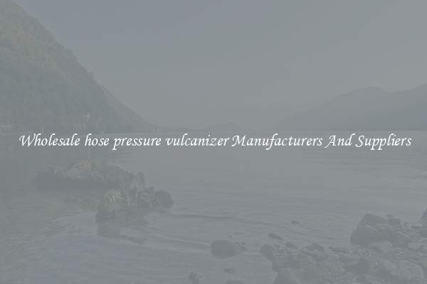 Wholesale hose pressure vulcanizer Manufacturers And Suppliers