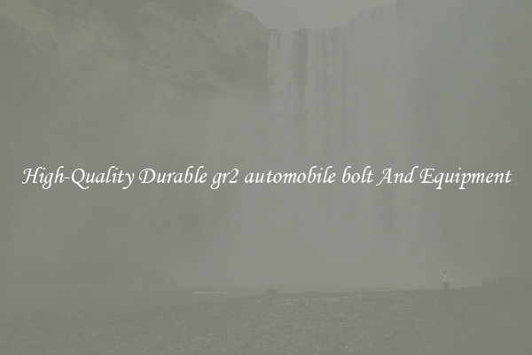 High-Quality Durable gr2 automobile bolt And Equipment