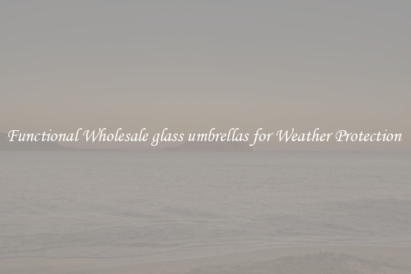 Functional Wholesale glass umbrellas for Weather Protection 
