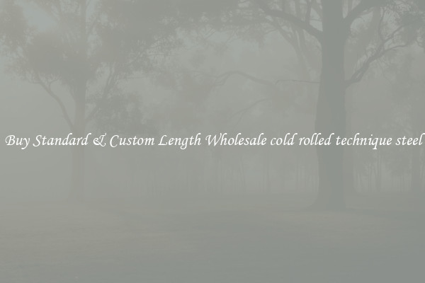 Buy Standard & Custom Length Wholesale cold rolled technique steel