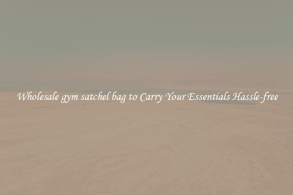Wholesale gym satchel bag to Carry Your Essentials Hassle-free