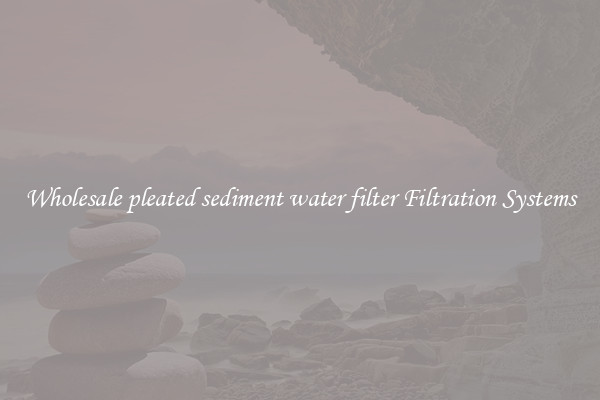 Wholesale pleated sediment water filter Filtration Systems