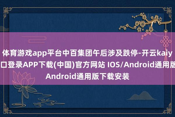 体育游戏app平台中百集团午后涉及跌停-开云kaiyun登录入口登录APP下载(中国)官方网站 IOS/Android通用版下载安装