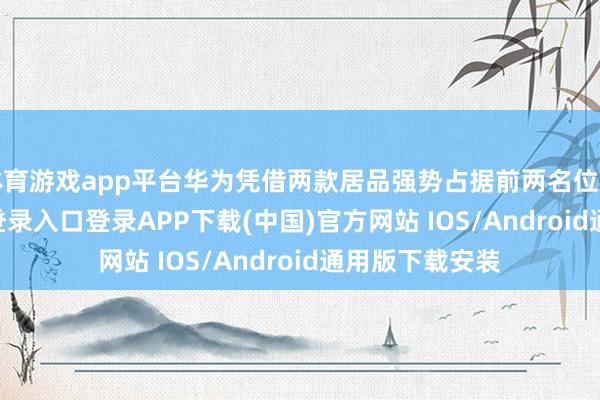 体育游戏app平台华为凭借两款居品强势占据前两名位置-开云kaiyun登录入口登录APP下载(中国)官方网站 IOS/Android通用版下载安装