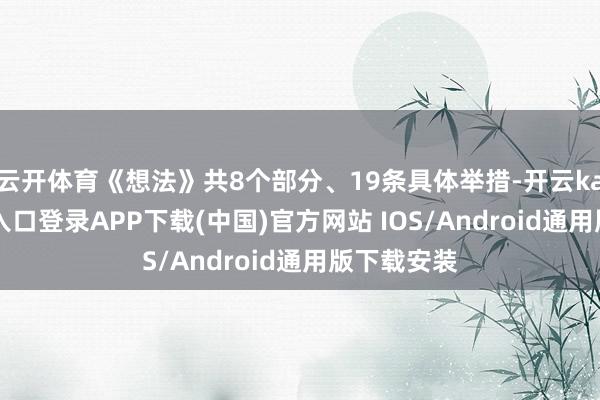 云开体育《想法》共8个部分、19条具体举措-开云kaiyun登录入口登录APP下载(中国)官方网站 IOS/Android通用版下载安装