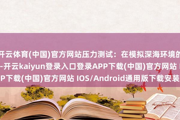 开云体育(中国)官方网站压力测试：在模拟深海环境的高压舱中进行测试-开云kaiyun登录入口登录APP下载(中国)官方网站 IOS/Android通用版下载安装