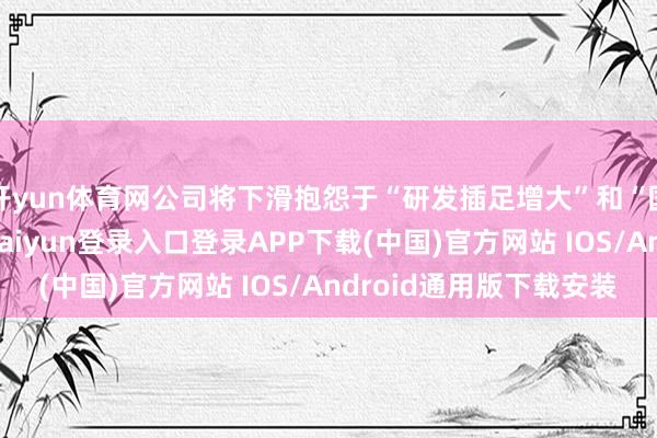 开yun体育网公司将下滑抱怨于“研发插足增大”和“国际运脚高潮”-开云kaiyun登录入口登录APP下载(中国)官方网站 IOS/Android通用版下载安装
