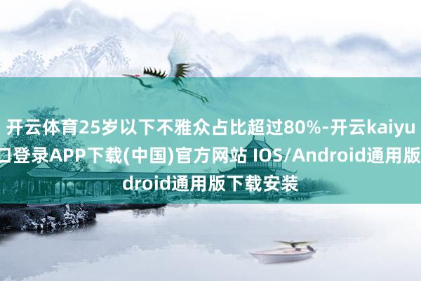 开云体育25岁以下不雅众占比超过80%-开云kaiyun登录入口登录APP下载(中国)官方网站 IOS/Android通用版下载安装