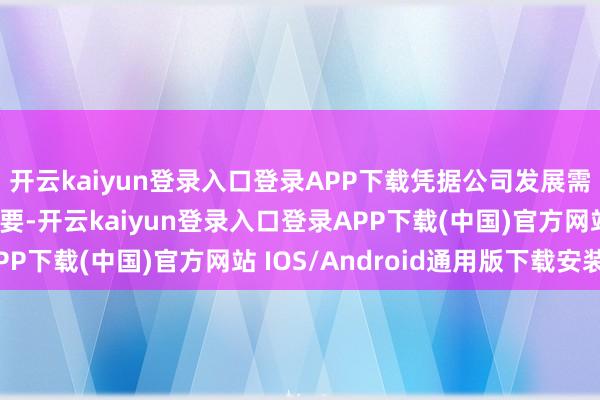 开云kaiyun登录入口登录APP下载凭据公司发展需求及举座审计责任需要-开云kaiyun登录入口登录APP下载(中国)官方网站 IOS/Android通用版下载安装