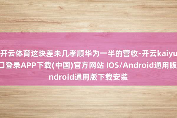 开云体育这块差未几孝顺华为一半的营收-开云kaiyun登录入口登录APP下载(中国)官方网站 IOS/Android通用版下载安装